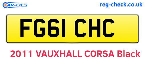 FG61CHC are the vehicle registration plates.