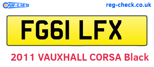 FG61LFX are the vehicle registration plates.