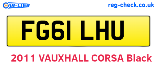 FG61LHU are the vehicle registration plates.