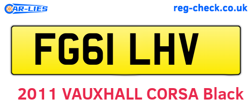 FG61LHV are the vehicle registration plates.