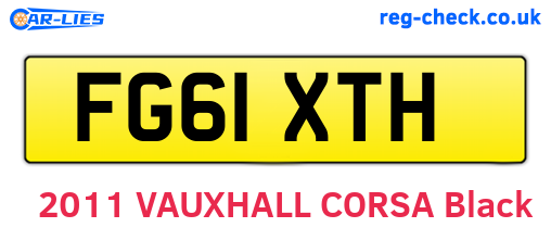 FG61XTH are the vehicle registration plates.