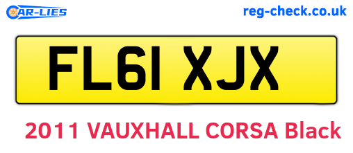 FL61XJX are the vehicle registration plates.