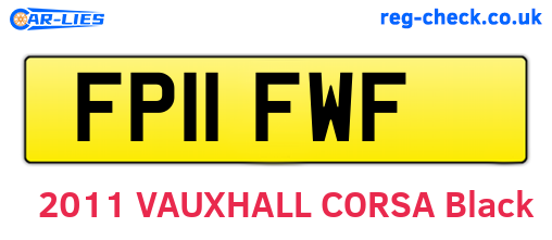 FP11FWF are the vehicle registration plates.