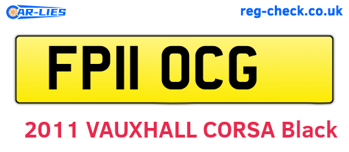 FP11OCG are the vehicle registration plates.