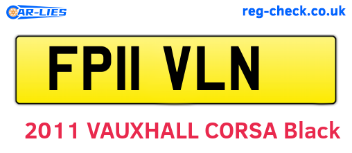 FP11VLN are the vehicle registration plates.