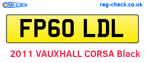 FP60LDL are the vehicle registration plates.