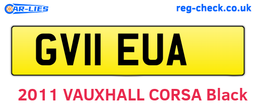 GV11EUA are the vehicle registration plates.