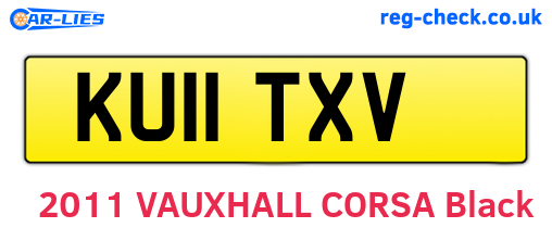KU11TXV are the vehicle registration plates.