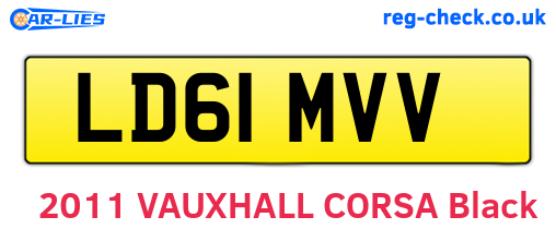 LD61MVV are the vehicle registration plates.