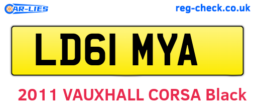 LD61MYA are the vehicle registration plates.