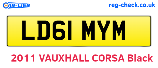 LD61MYM are the vehicle registration plates.