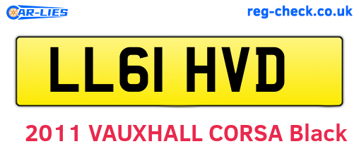LL61HVD are the vehicle registration plates.