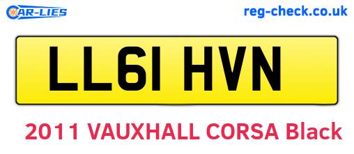 LL61HVN are the vehicle registration plates.