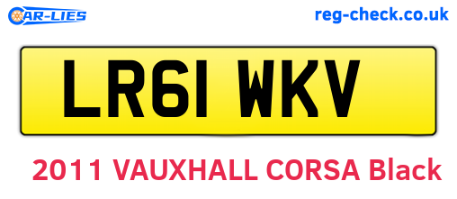 LR61WKV are the vehicle registration plates.