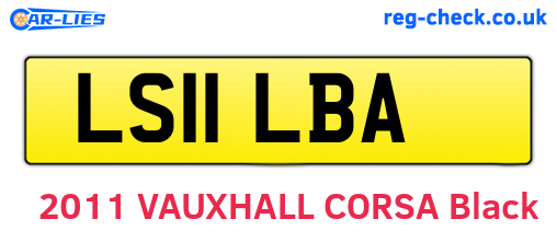 LS11LBA are the vehicle registration plates.