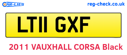 LT11GXF are the vehicle registration plates.