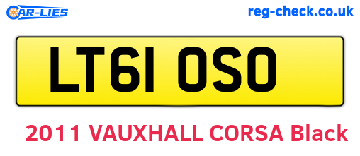 LT61OSO are the vehicle registration plates.