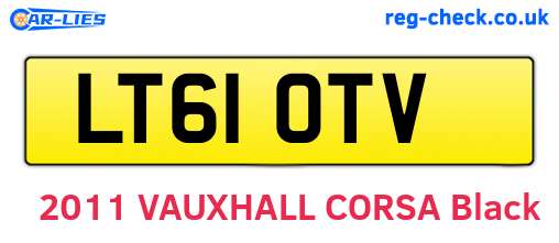 LT61OTV are the vehicle registration plates.
