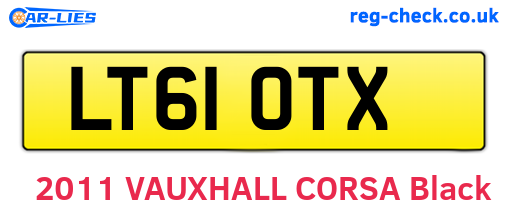 LT61OTX are the vehicle registration plates.