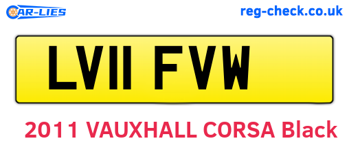 LV11FVW are the vehicle registration plates.