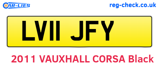 LV11JFY are the vehicle registration plates.