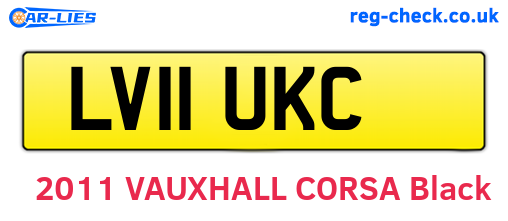 LV11UKC are the vehicle registration plates.