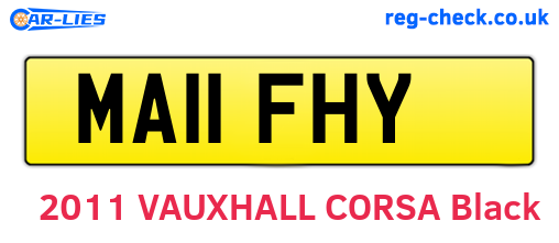 MA11FHY are the vehicle registration plates.