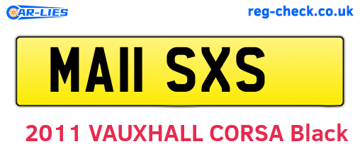 MA11SXS are the vehicle registration plates.