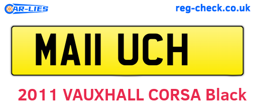 MA11UCH are the vehicle registration plates.