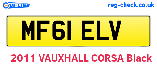 MF61ELV are the vehicle registration plates.
