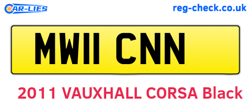 MW11CNN are the vehicle registration plates.