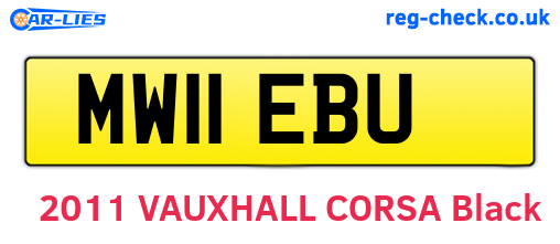 MW11EBU are the vehicle registration plates.