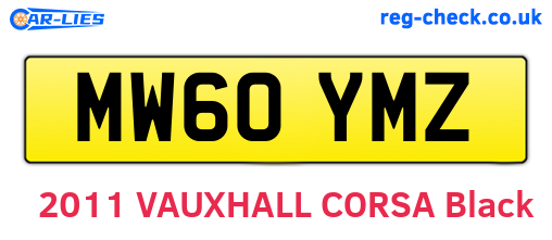 MW60YMZ are the vehicle registration plates.