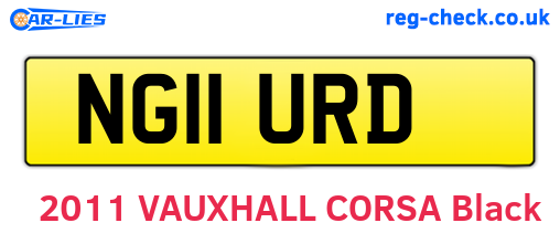 NG11URD are the vehicle registration plates.