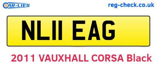 NL11EAG are the vehicle registration plates.
