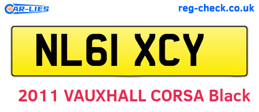 NL61XCY are the vehicle registration plates.