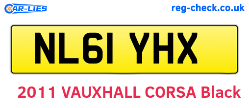 NL61YHX are the vehicle registration plates.