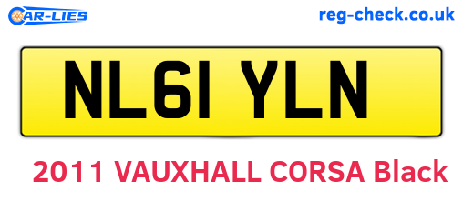 NL61YLN are the vehicle registration plates.
