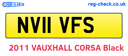 NV11VFS are the vehicle registration plates.