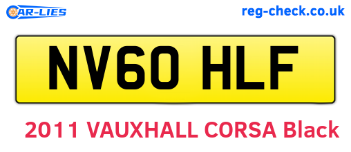 NV60HLF are the vehicle registration plates.