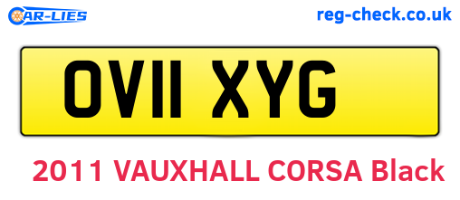 OV11XYG are the vehicle registration plates.