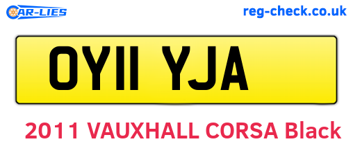 OY11YJA are the vehicle registration plates.