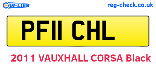 PF11CHL are the vehicle registration plates.