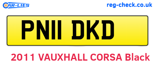 PN11DKD are the vehicle registration plates.