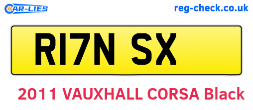 R17NSX are the vehicle registration plates.