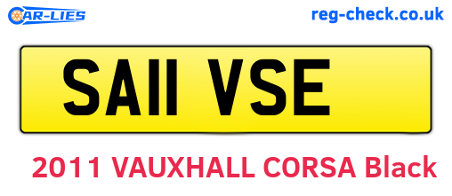 SA11VSE are the vehicle registration plates.