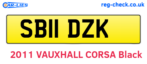 SB11DZK are the vehicle registration plates.