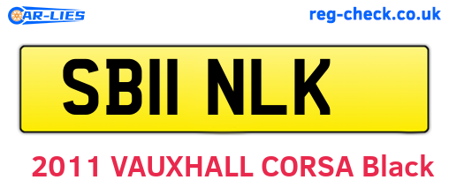 SB11NLK are the vehicle registration plates.