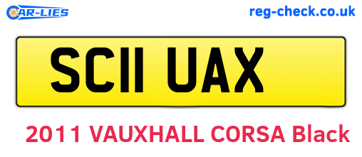 SC11UAX are the vehicle registration plates.