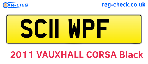 SC11WPF are the vehicle registration plates.